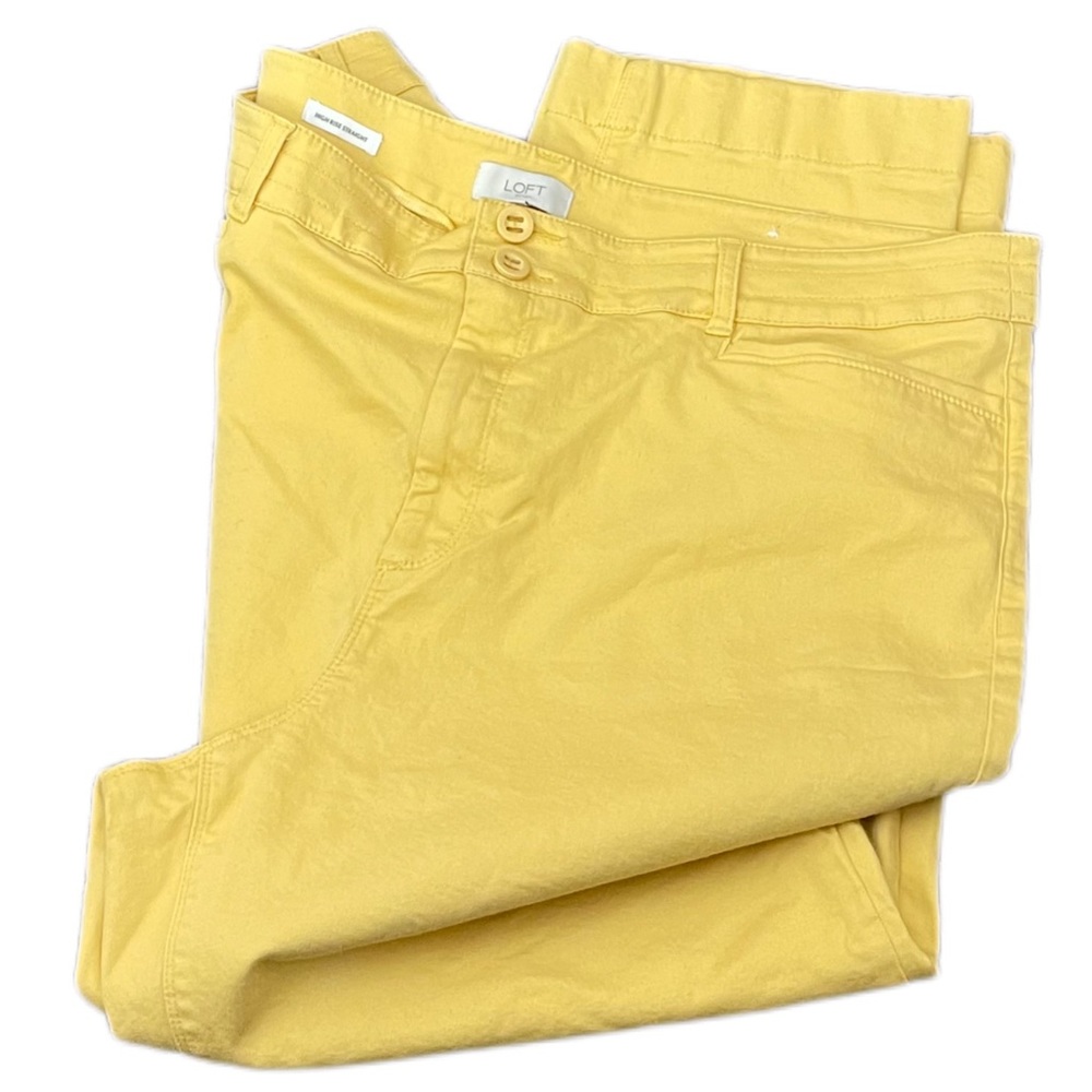 Loft high straight mustard jeans size 18 - Picture 2 of 9